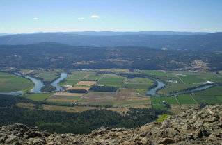 View from high point looking west over North Okanagan Valley, Enderby Cliffs 2010-08.